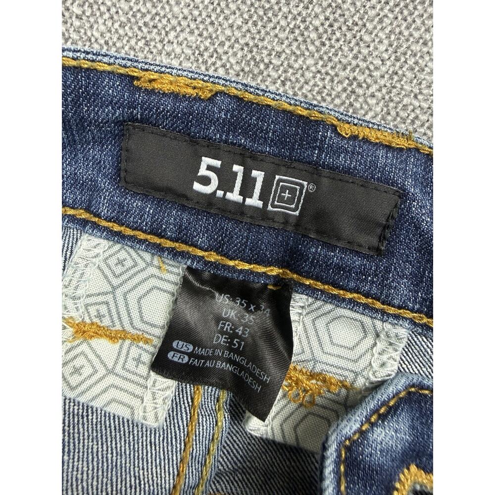 5.11 Tactical Jeans Mens 34x32 Blue Stretch Straight Leg Denim Pants - Picture 4 of 9